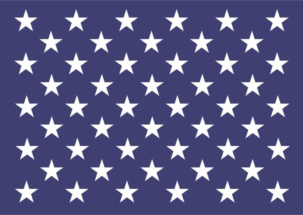 Free Flag Star Stencils Printable