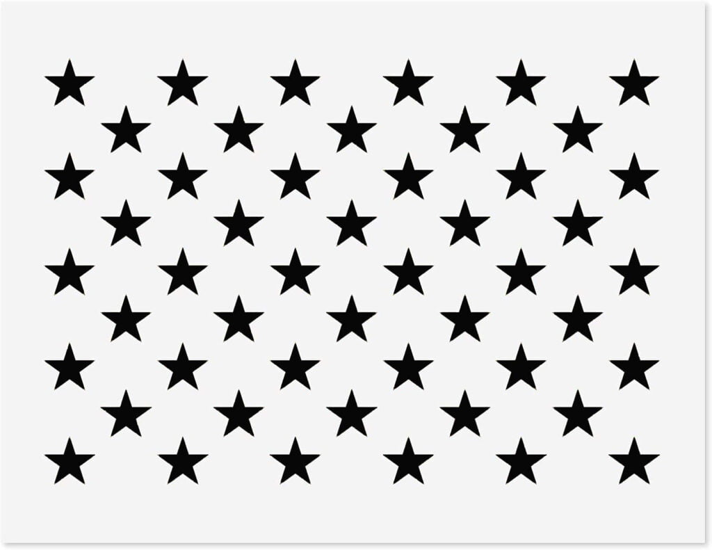 Amazon 50 Stars Stencil Template Reusable Memorial Day Stencil Of American Flag 50 Stars Pattern Stencil For President s Day Decorations Painting Wood Wall Art 5 x7 Arts Crafts Sewing