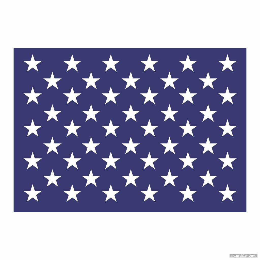Printable American Flag Star Stencils