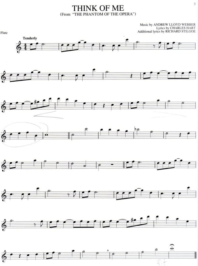 Free Online Flute Sheet Music Phantom Of The Opera Flute Sheet Music Sheet Music Clarinet Sheet Music