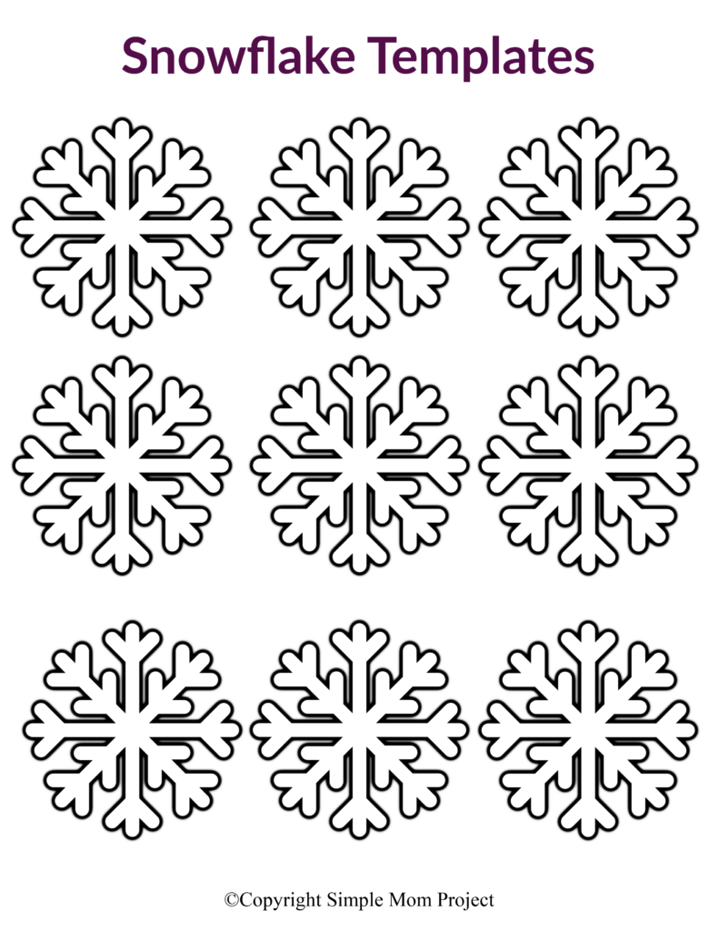 Free Printable Small Snowflake Templates Simple Mom Project