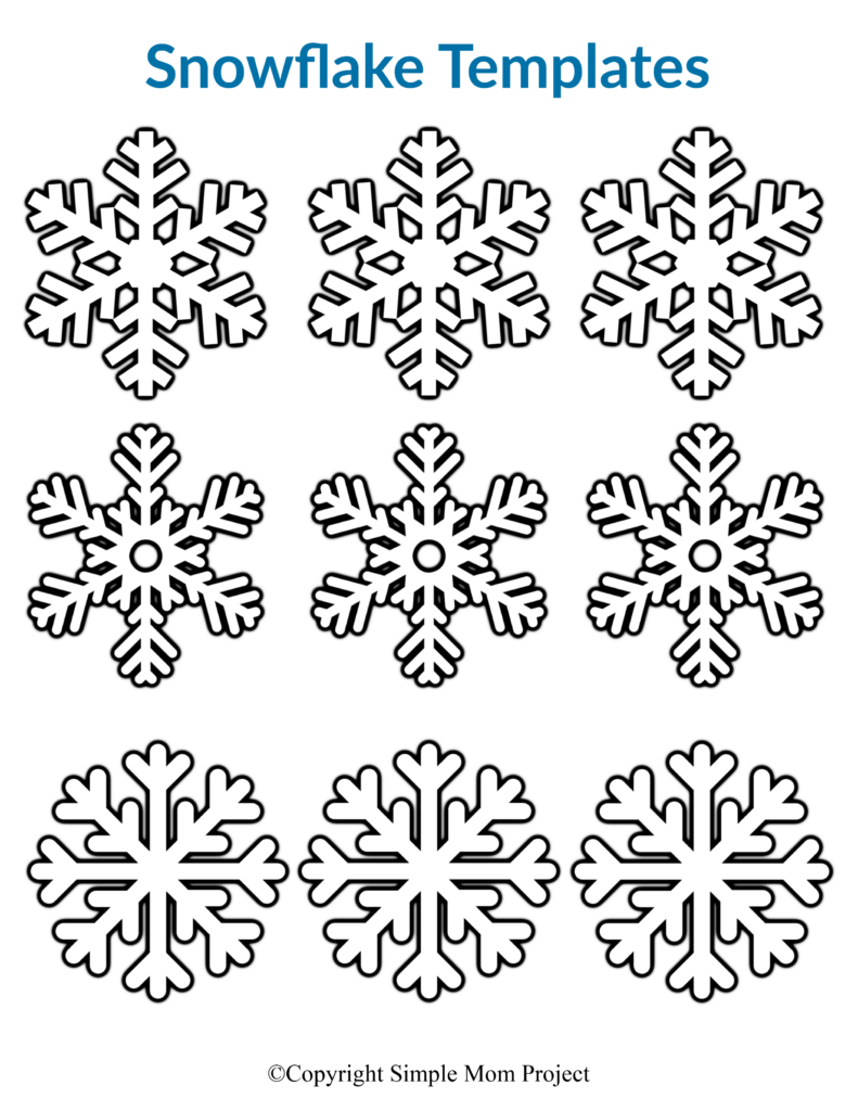 Free Printable Small Snowflake Templates Snowflake Template Snowflake Coloring Pages Paper Snowflake Patterns