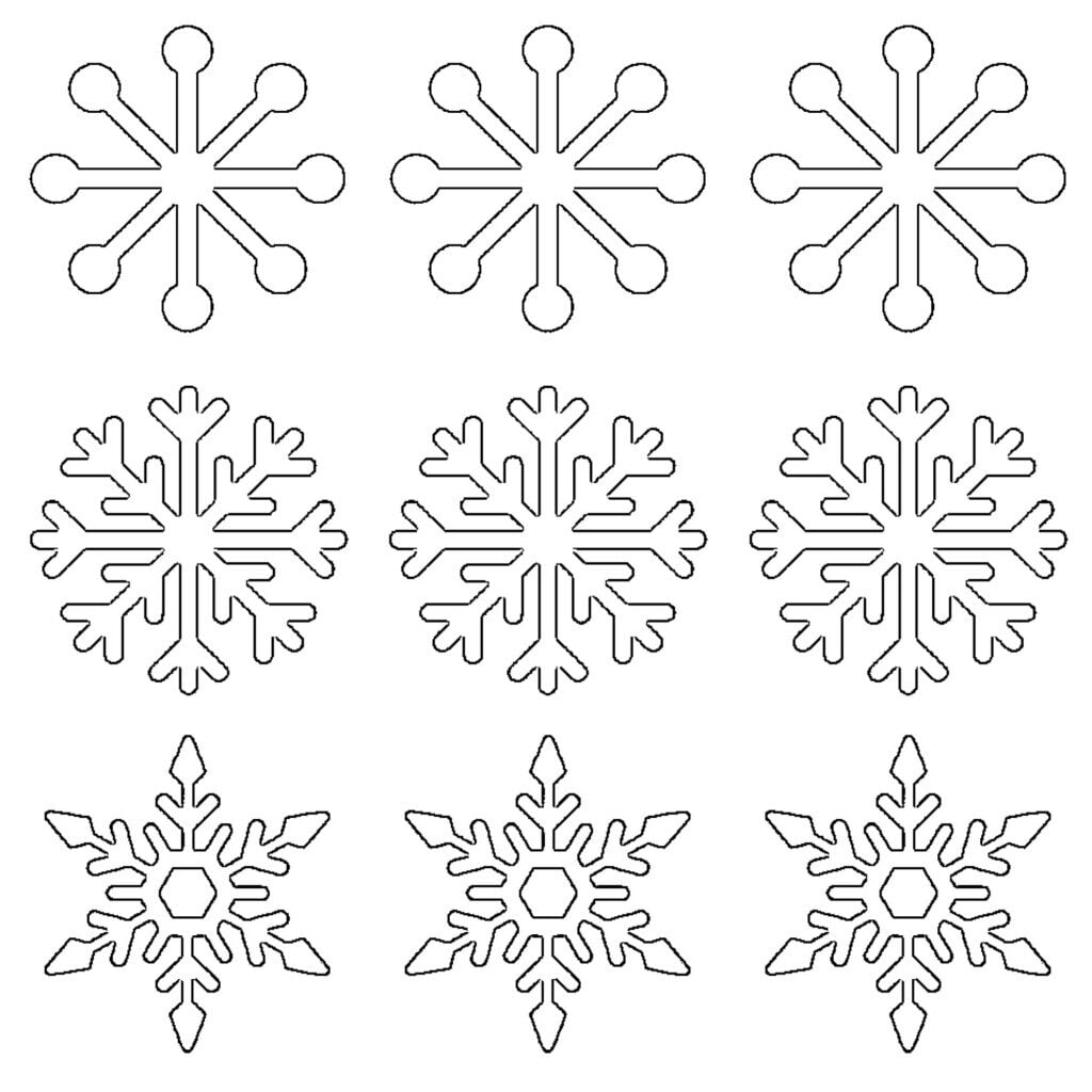 Small Snowflake Stencils Printable
