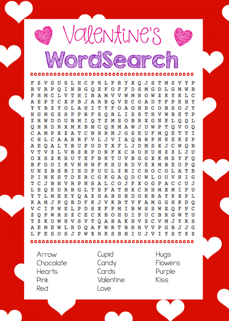 Fun Valentine Games To Print Play Fun Squared Valentines Word Search Valentines Games Valentines Day Words