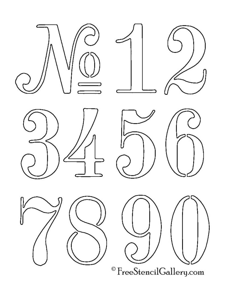 Stencils Printable Numbers