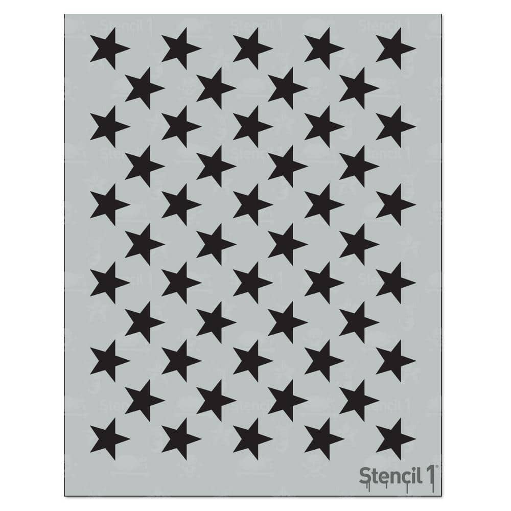50 Star Stencil Downloadable Stencil
