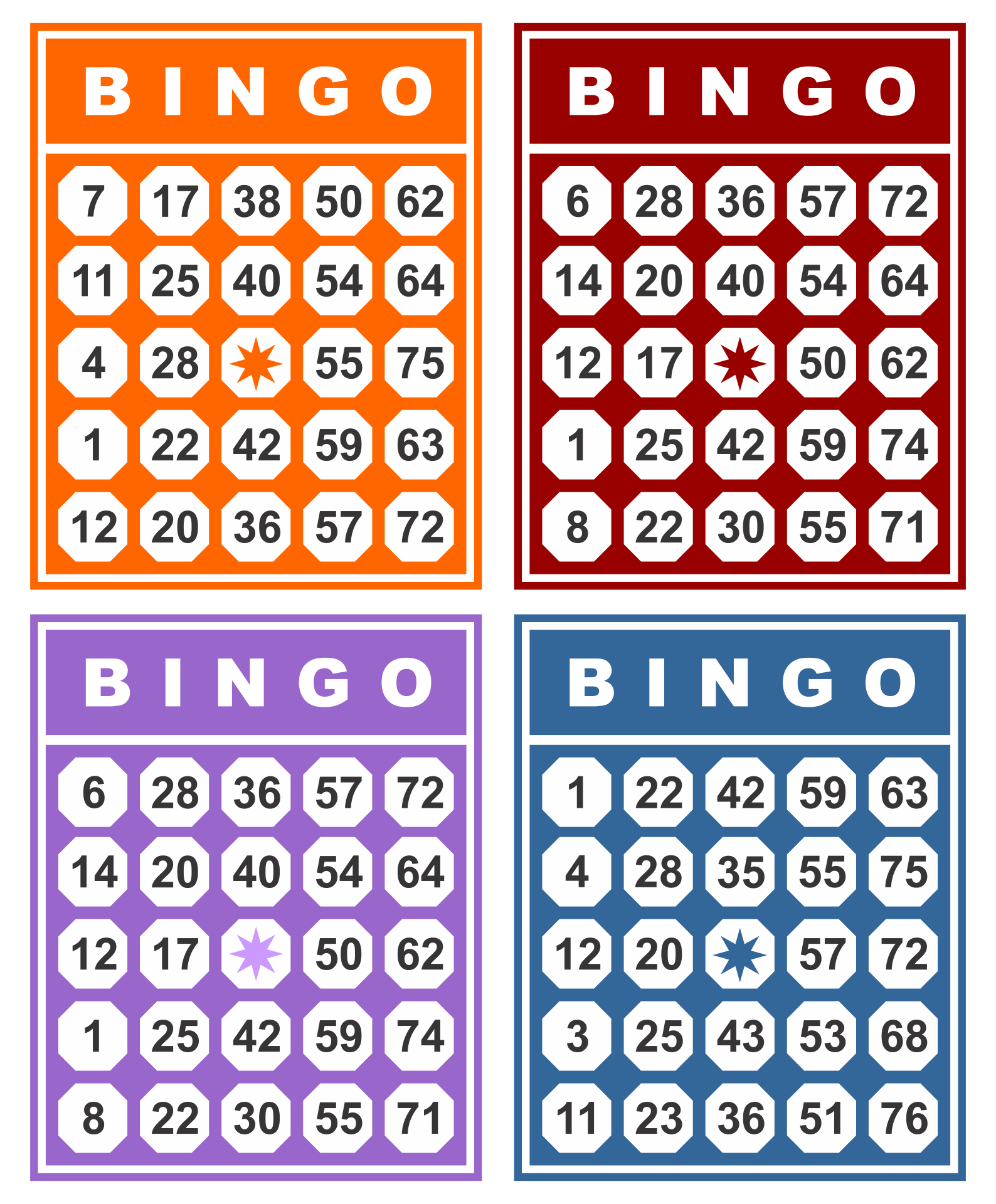 Diy Printable Bingo Cards