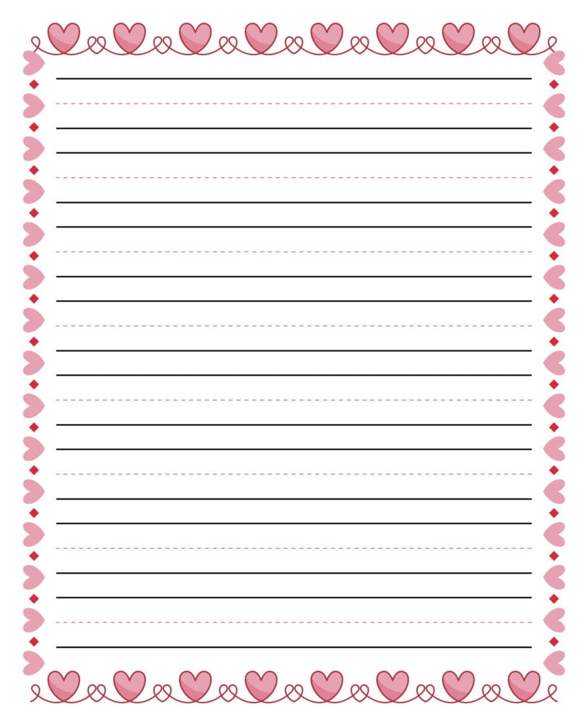 Lined Paper You Can Print Autumn Cute