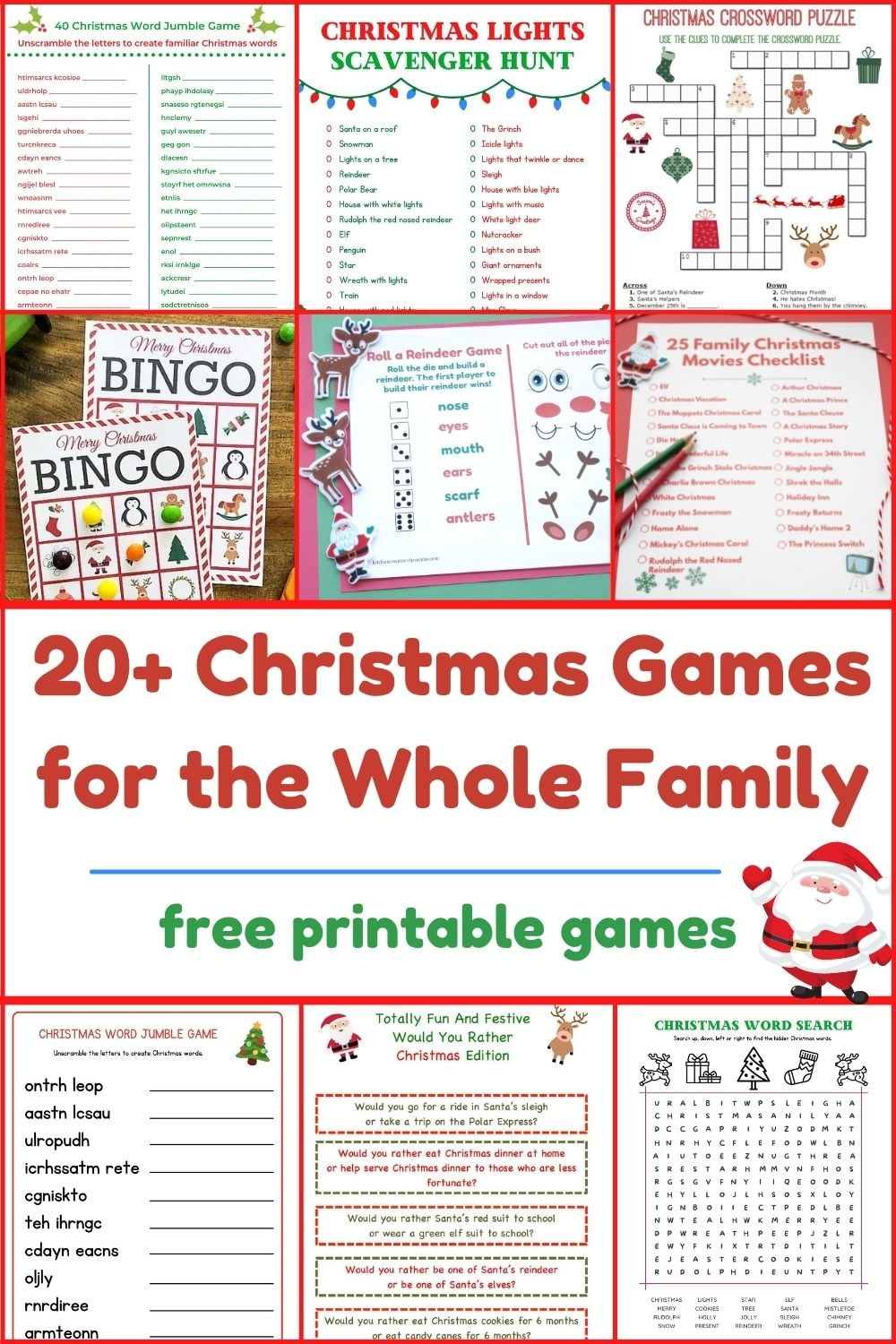 Online Printable Christmas Games