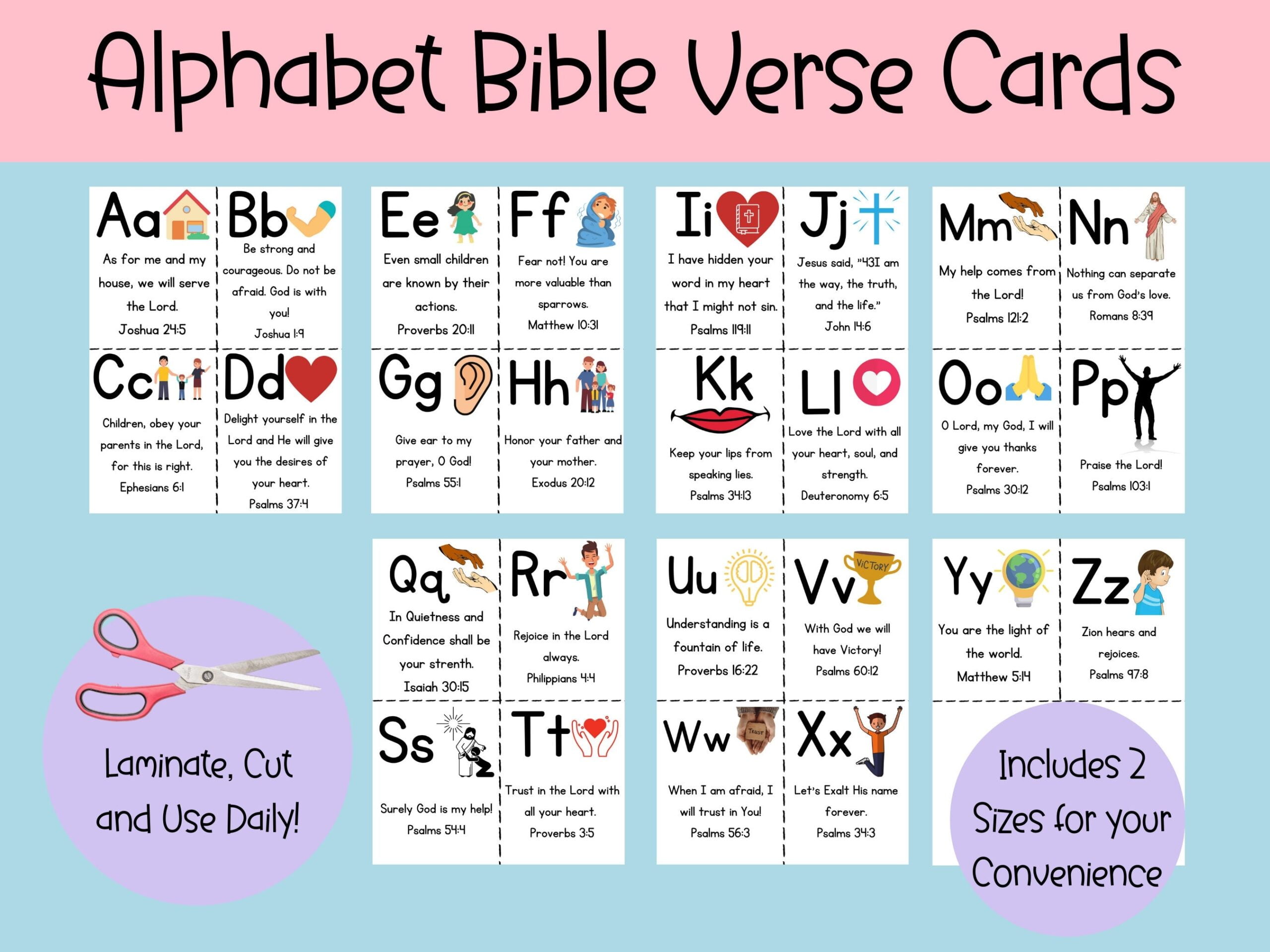 Printable Alphabet Bible Verses