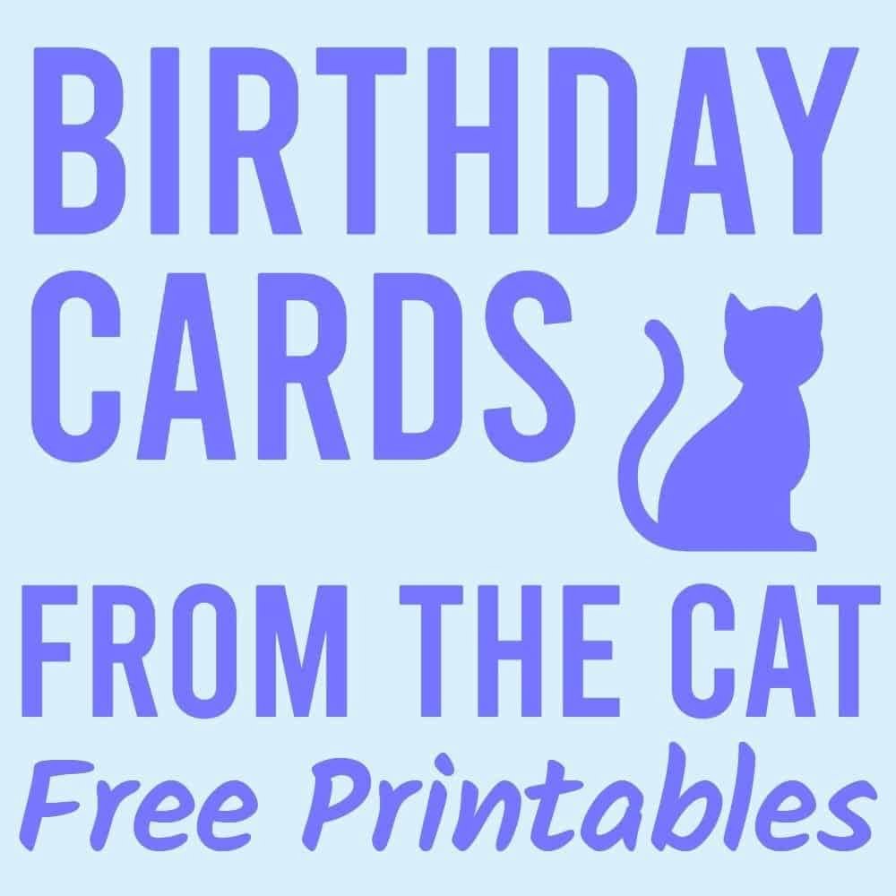 Printable Birthday Cards Cats