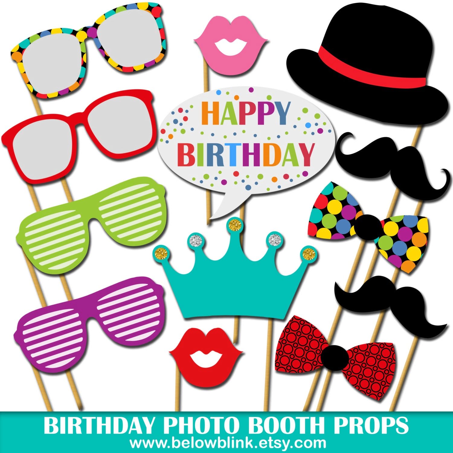 Printable Birthday Party Props
