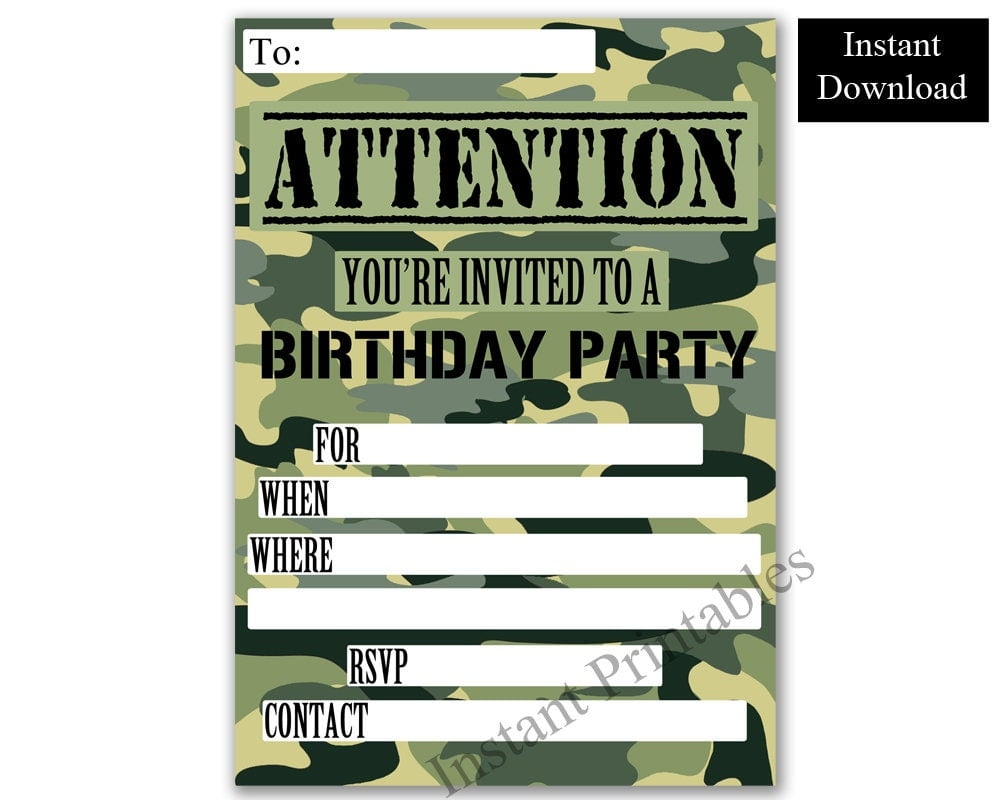 Printable Birthday Party Invitations