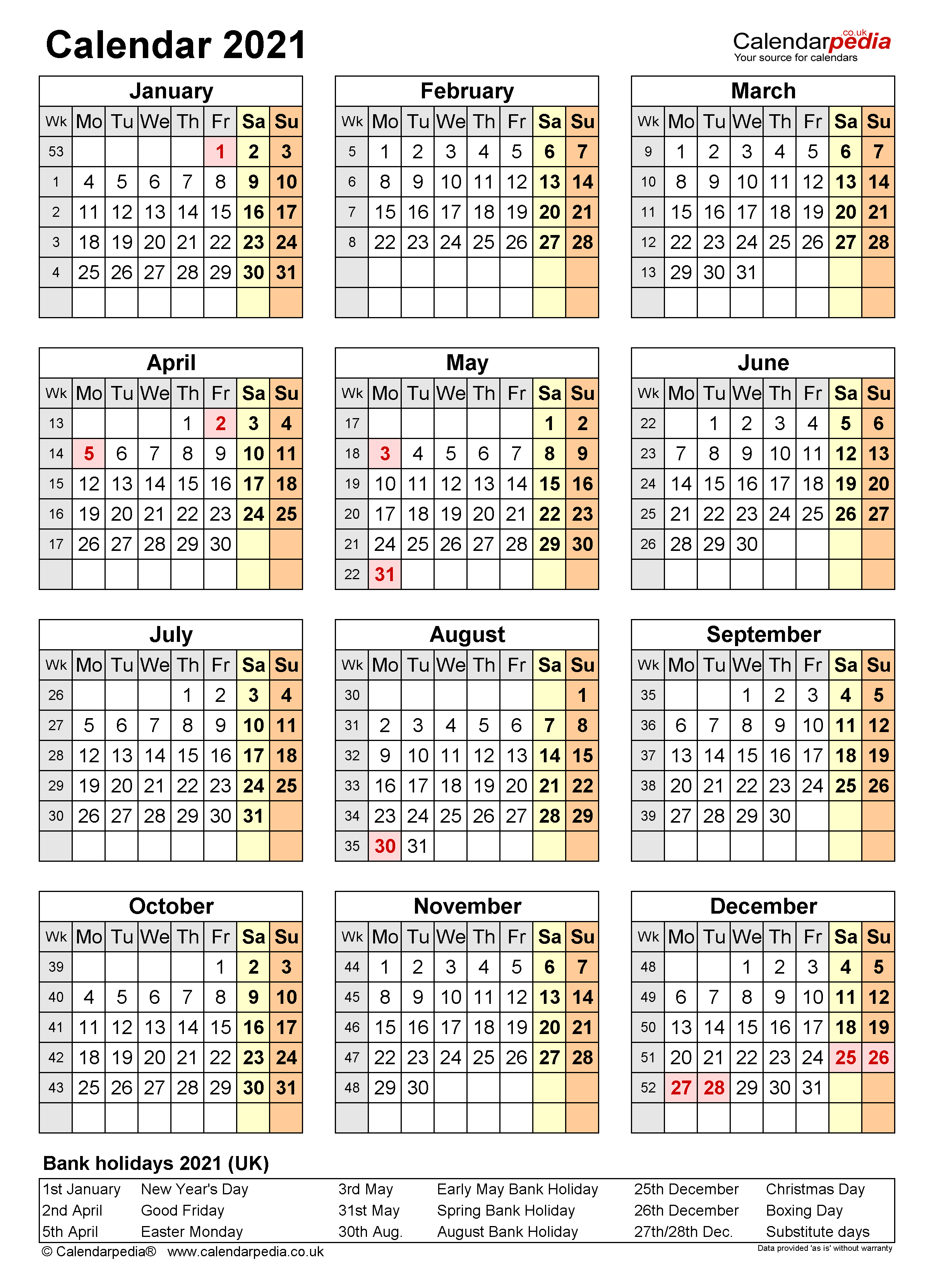 Printable Calendar Uk Holidays