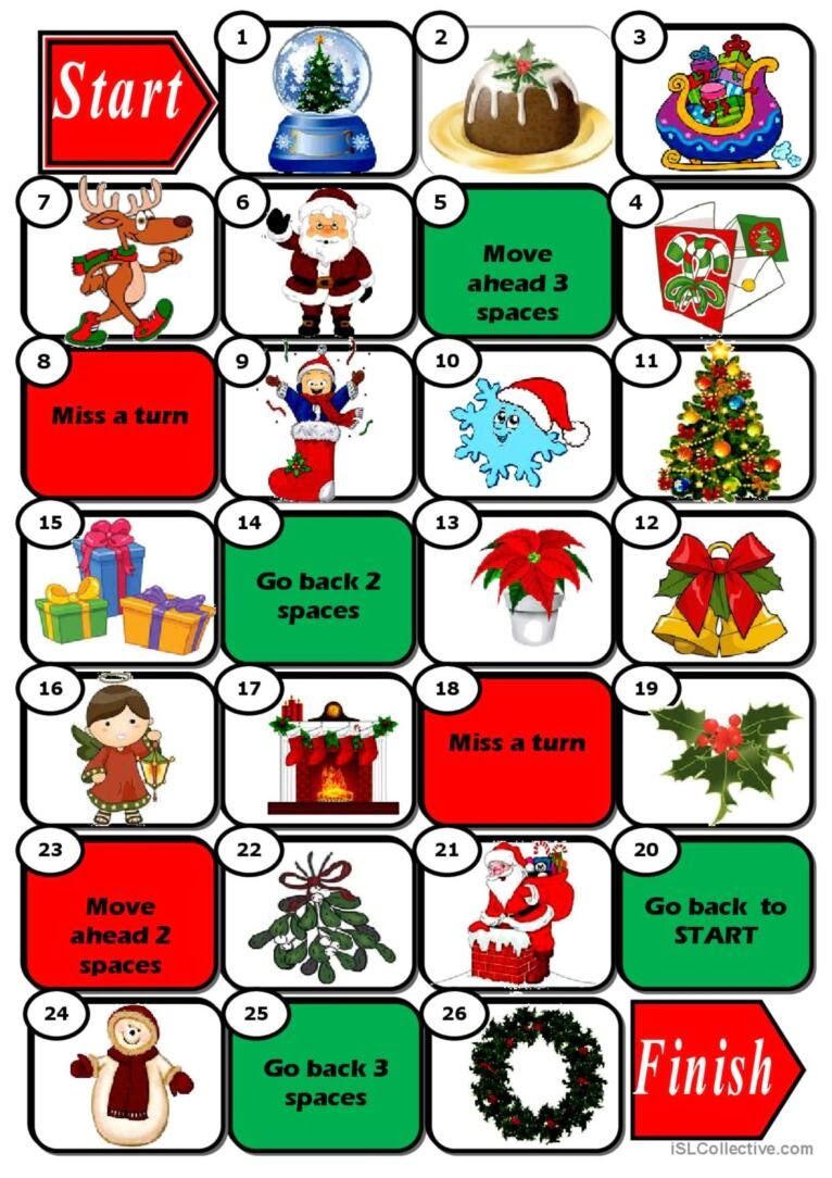 English Christmas Games Printable