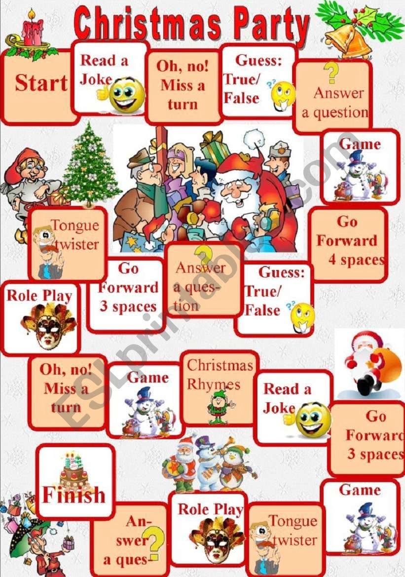 English Christmas Games Printable