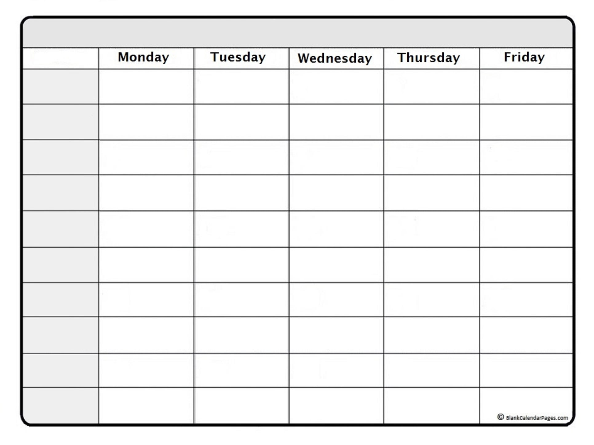 Printable Calendar By Week