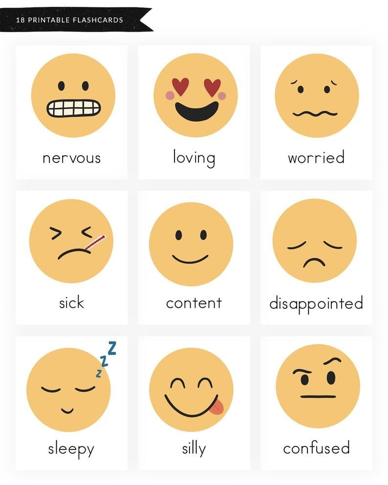 Printable Emoji Emotion Cards