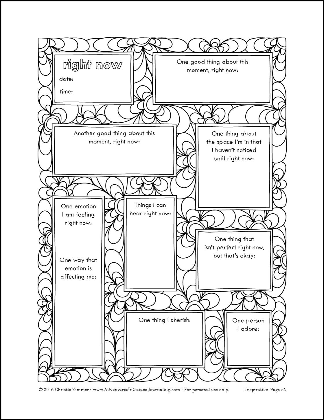 Printable Art Journal Pages