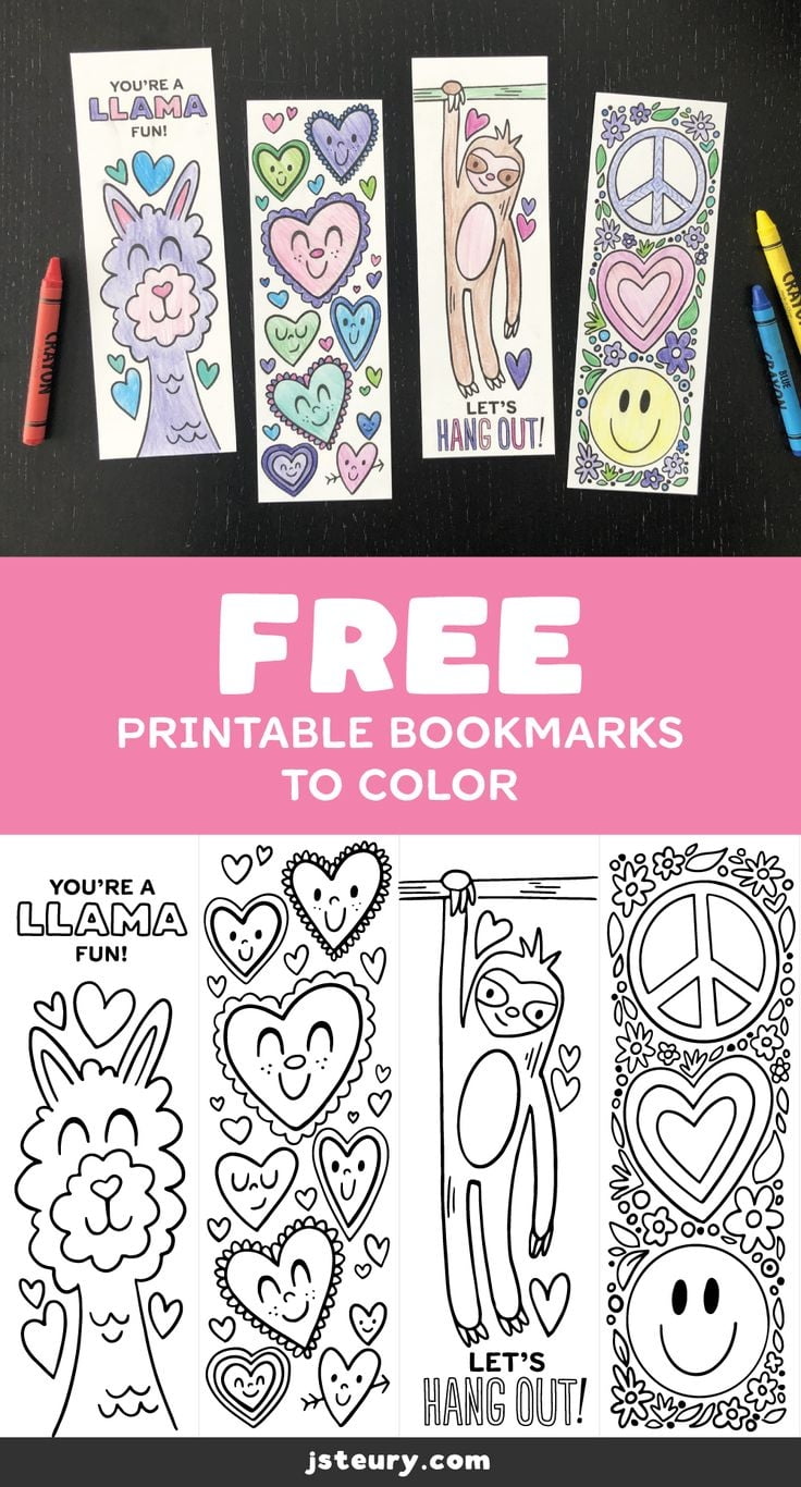 Free Printable Llama Bookmarks