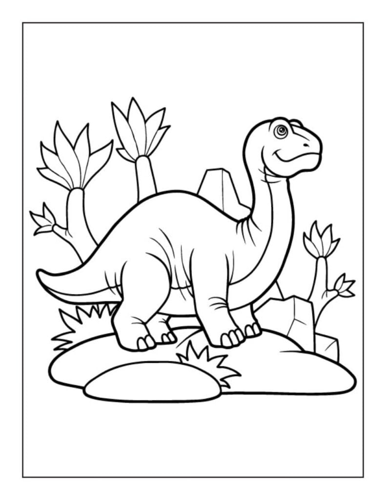 Printable Dinosaur Coloring Sheet