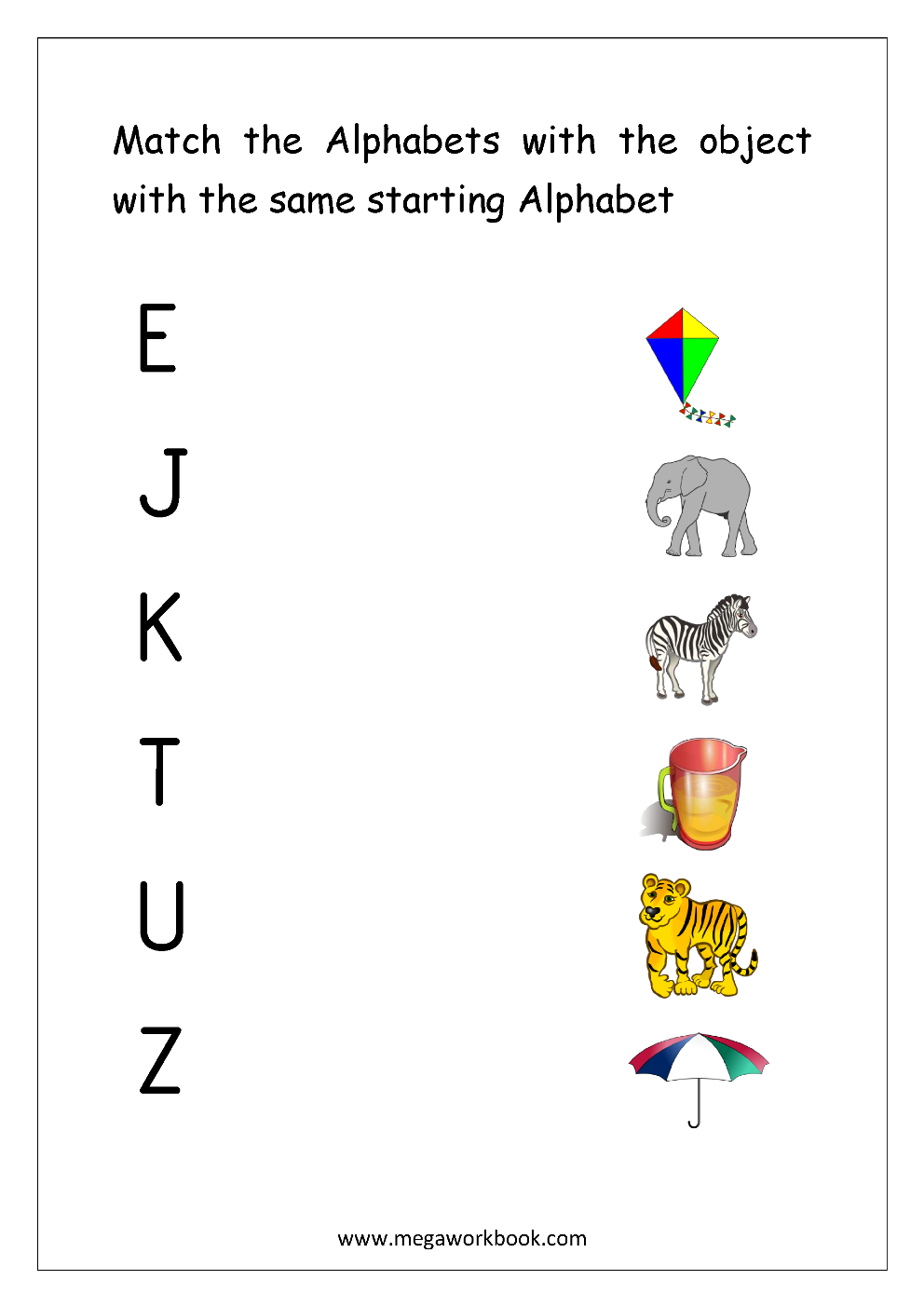 Printable Alphabet Matching Worksheets