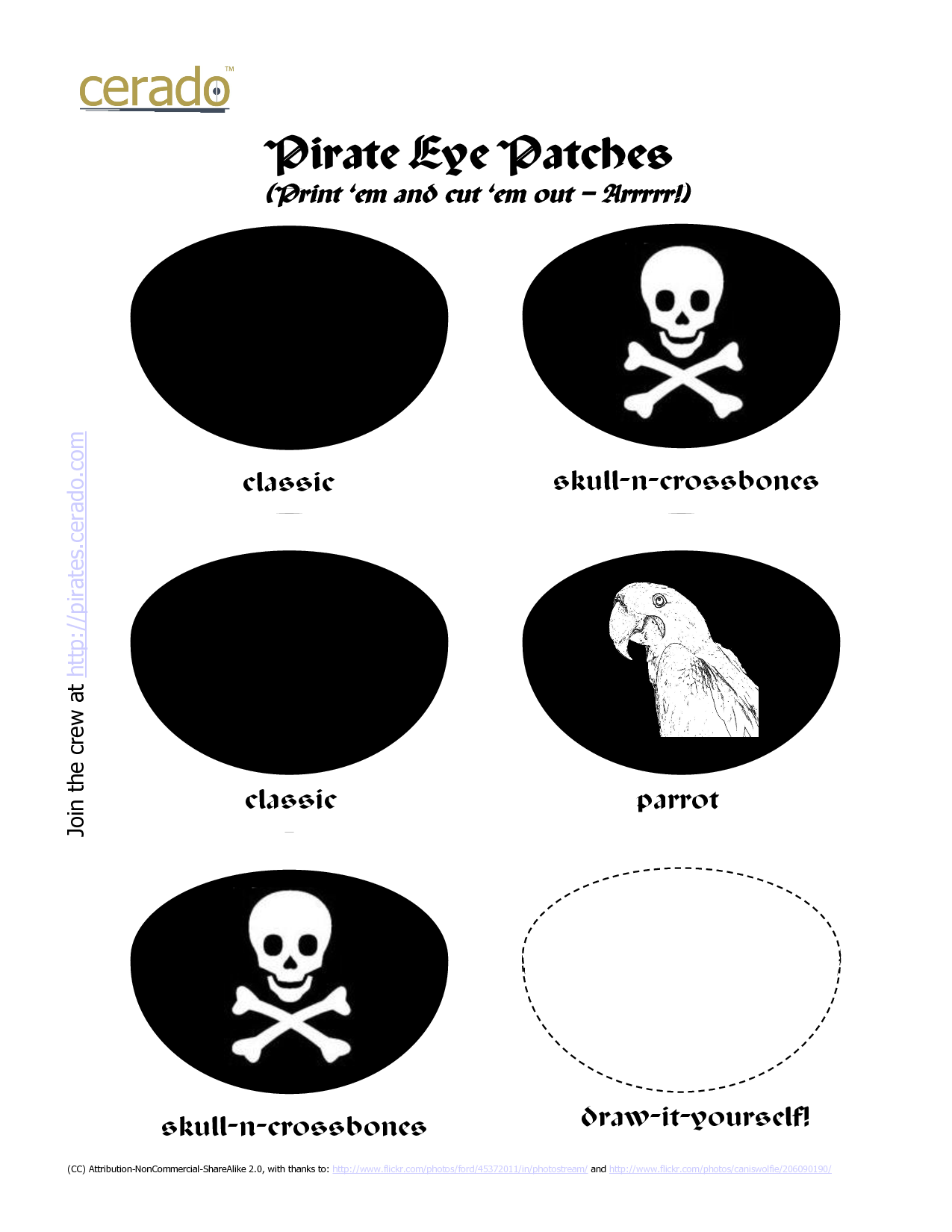 Printable Eye Patch Pattern