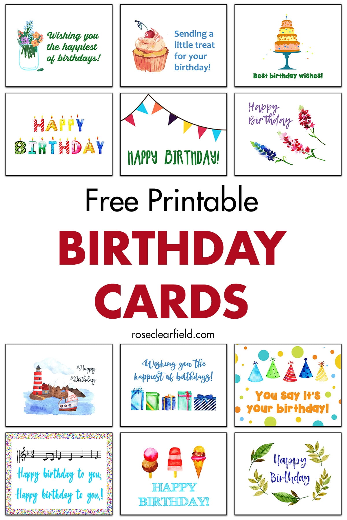 Printable Birthday Cards Small
