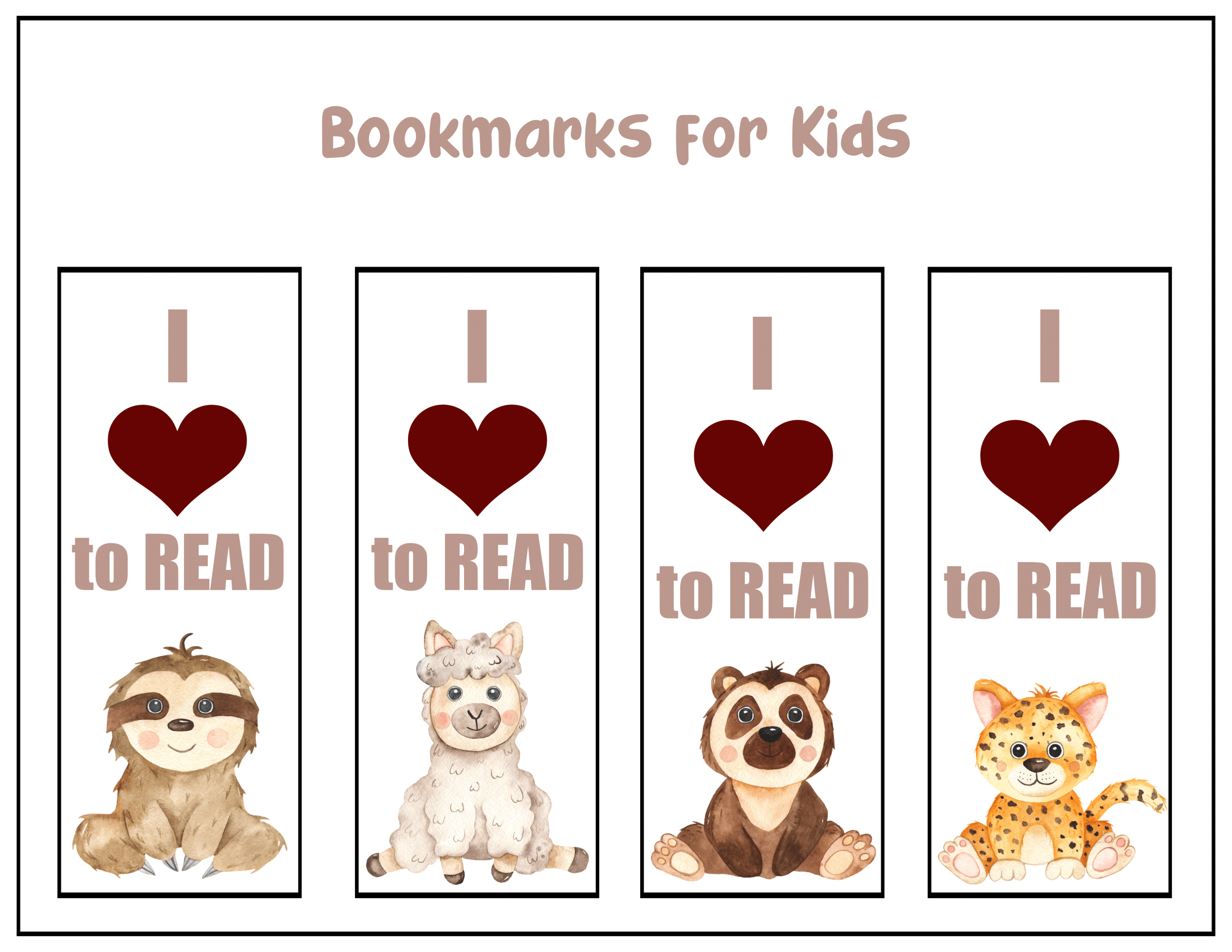 Free Printable Library Bookmarks