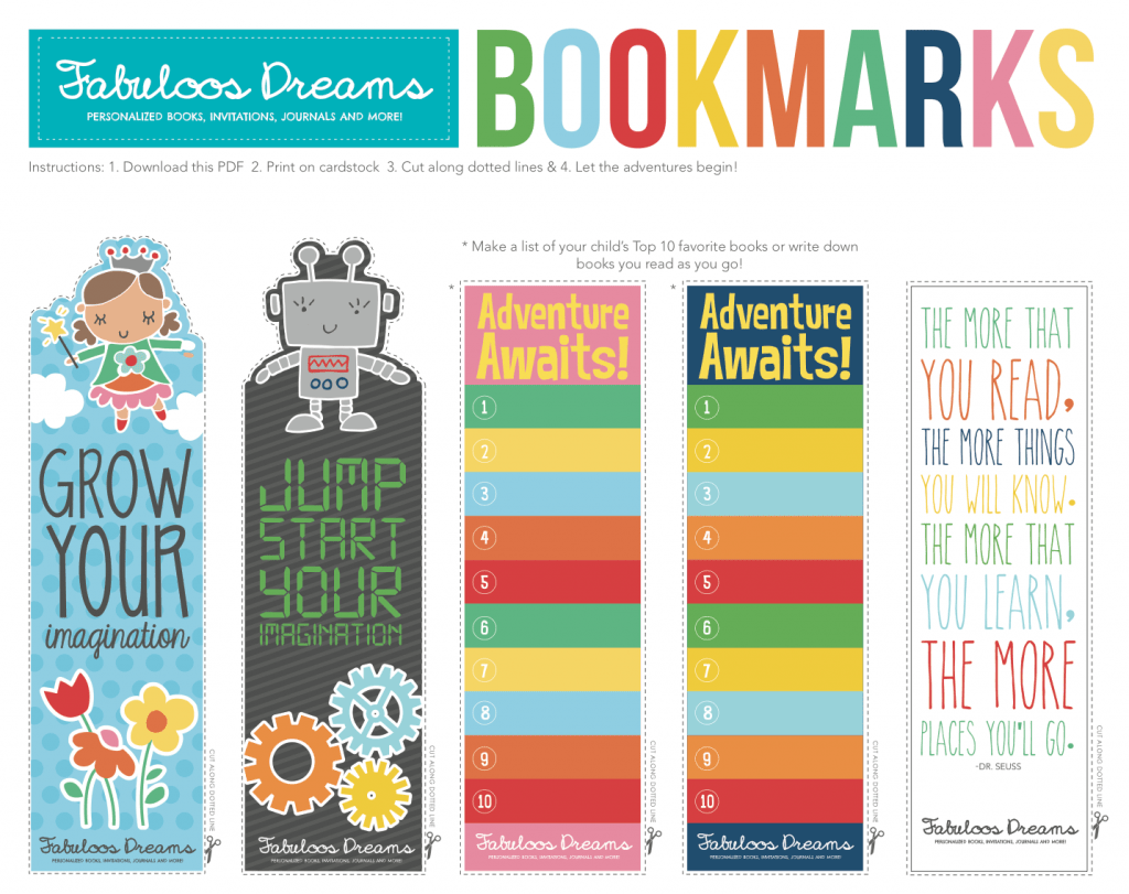 Printable Bookmarks For Kids