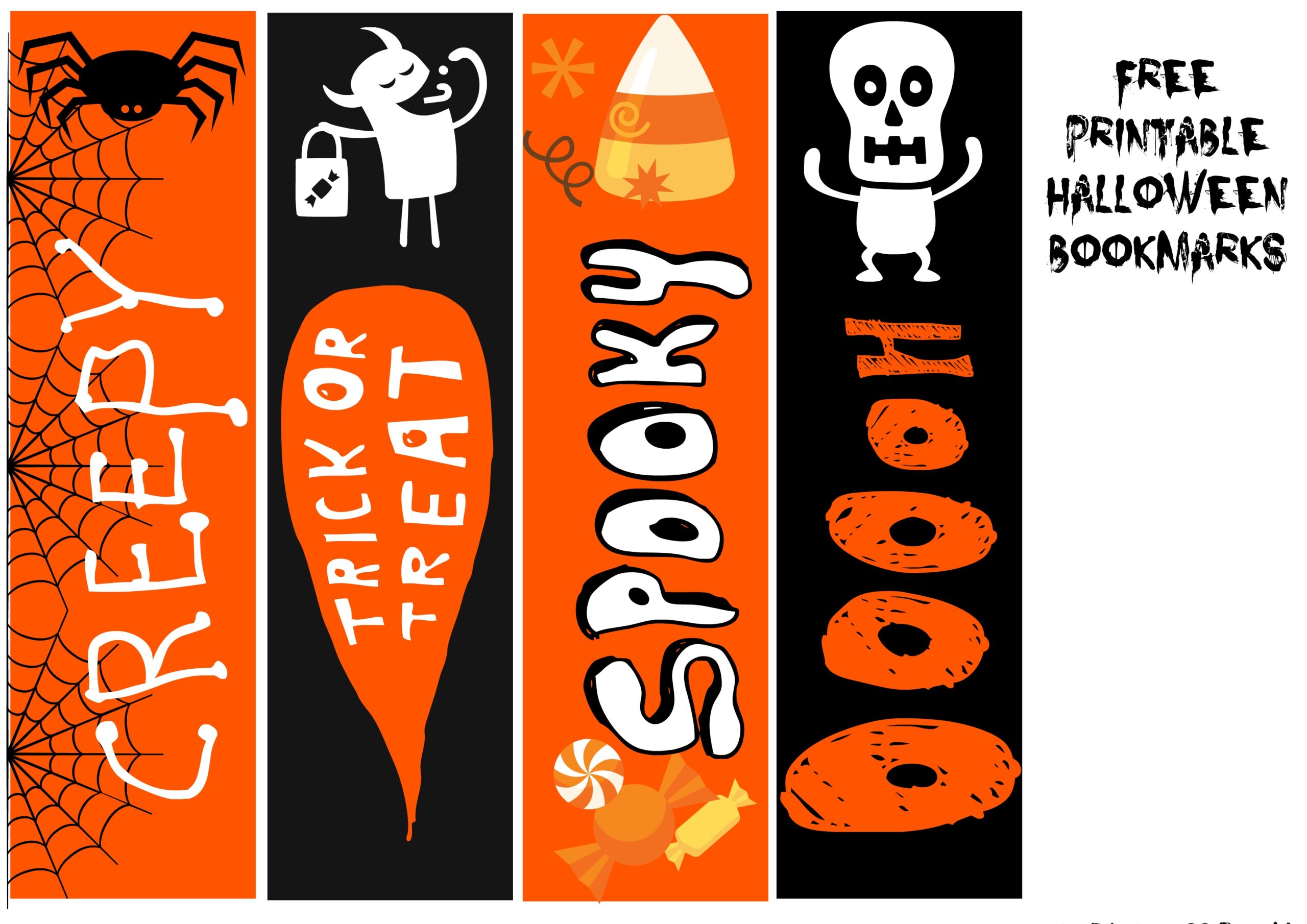Printable Halloween Bookmarks Free