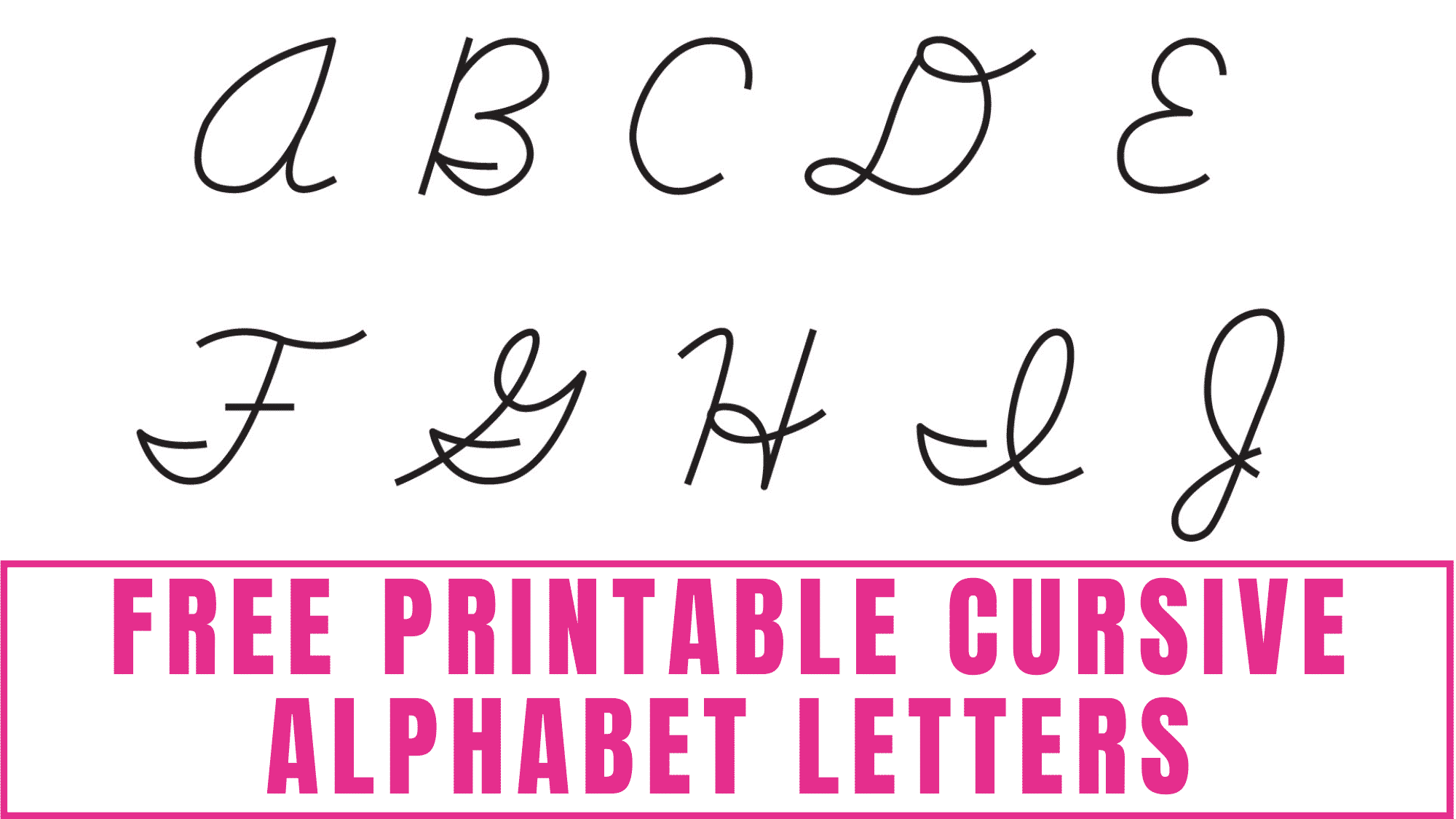 Printable Alphabet In Cursive