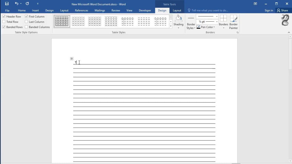 Microsoft Word Lined Paper Template Printable Lab