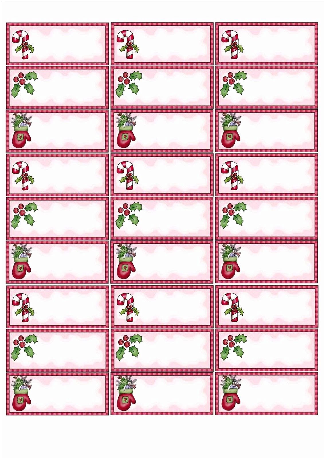 Printable Holiday Address Labels