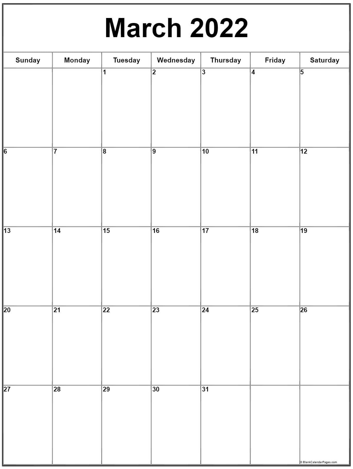 Printable Calendar Vertical Free