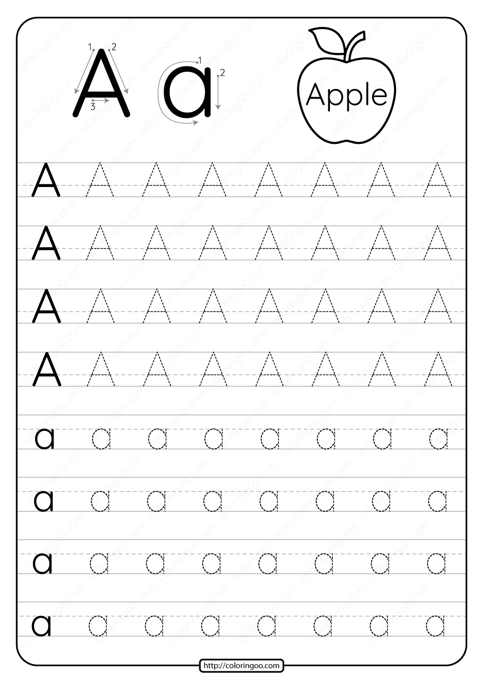 Printable Alphabet Dotted Lines