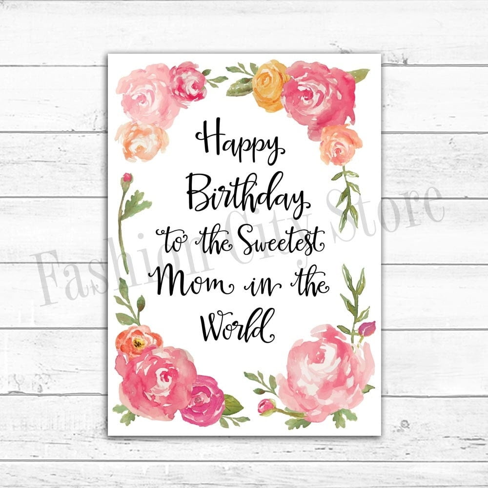 Printable Birthday Cards Mom