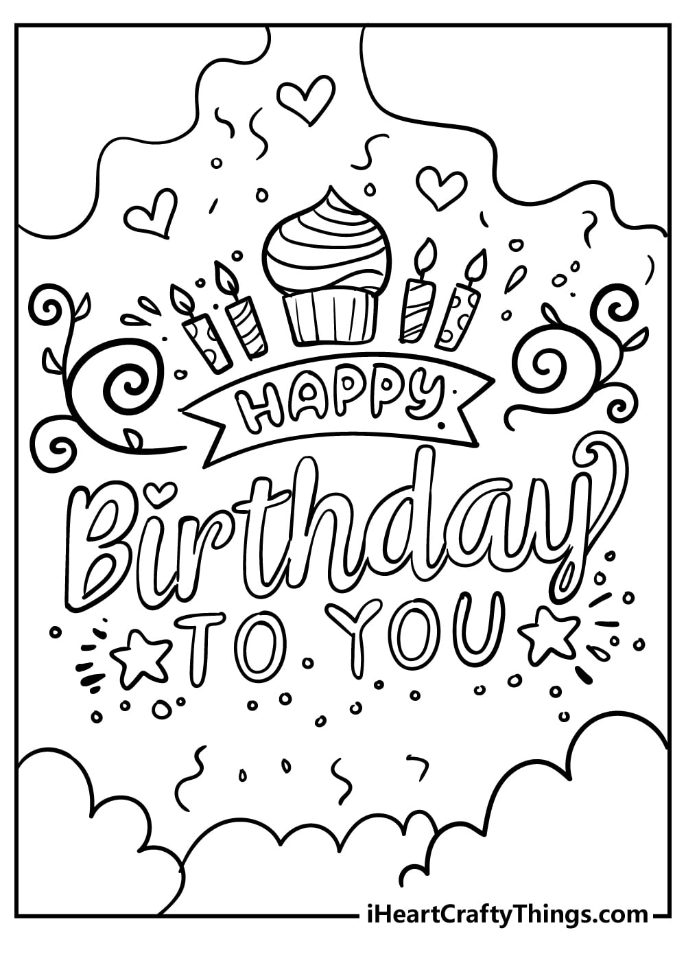 Printable Birthday Cards Colouring