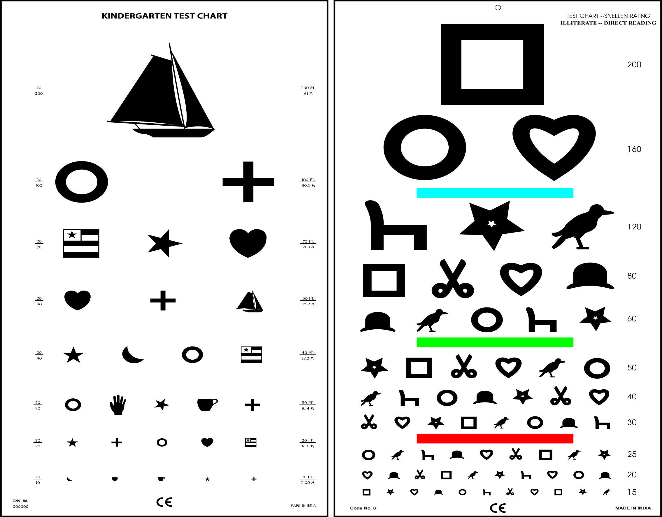 Printable Kindergarten Eye Chart