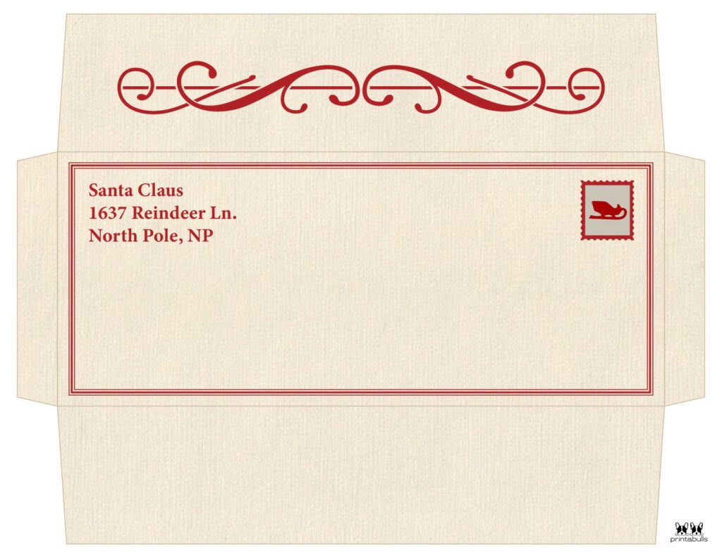 Printable Envelope To Santa