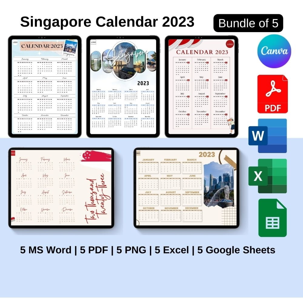 Printable Calendar 2023 Singapore