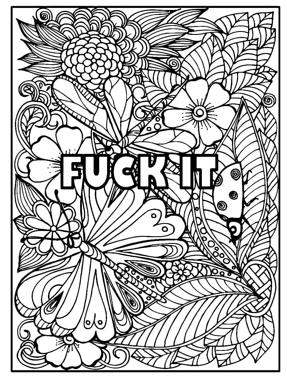 free printable swear word coloring pages