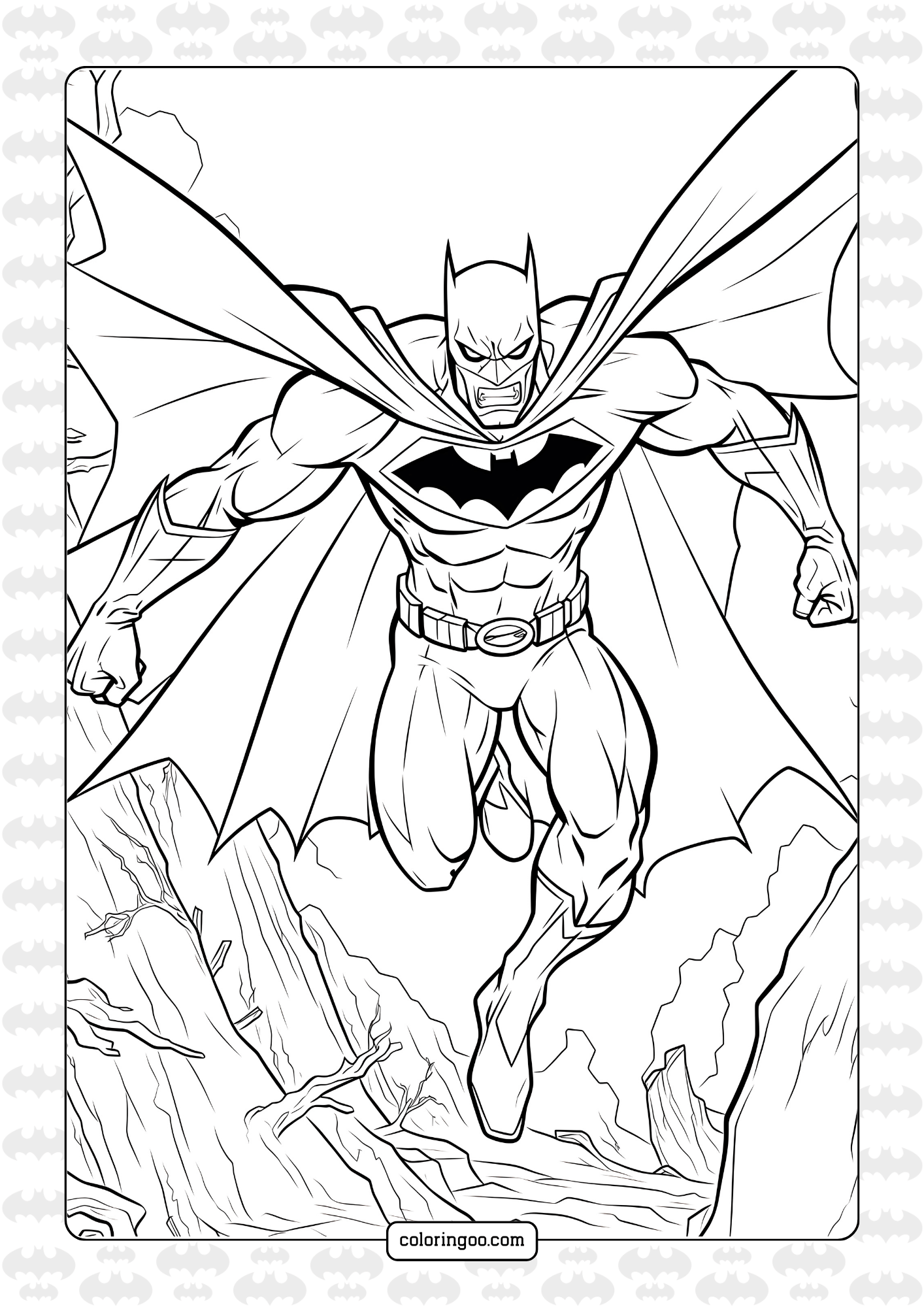 free batman printable coloring pages
