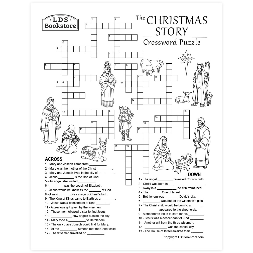 christmas crossword free printable