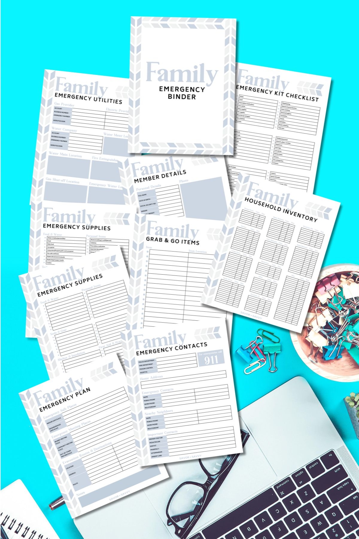 free emergency binder printables pdf