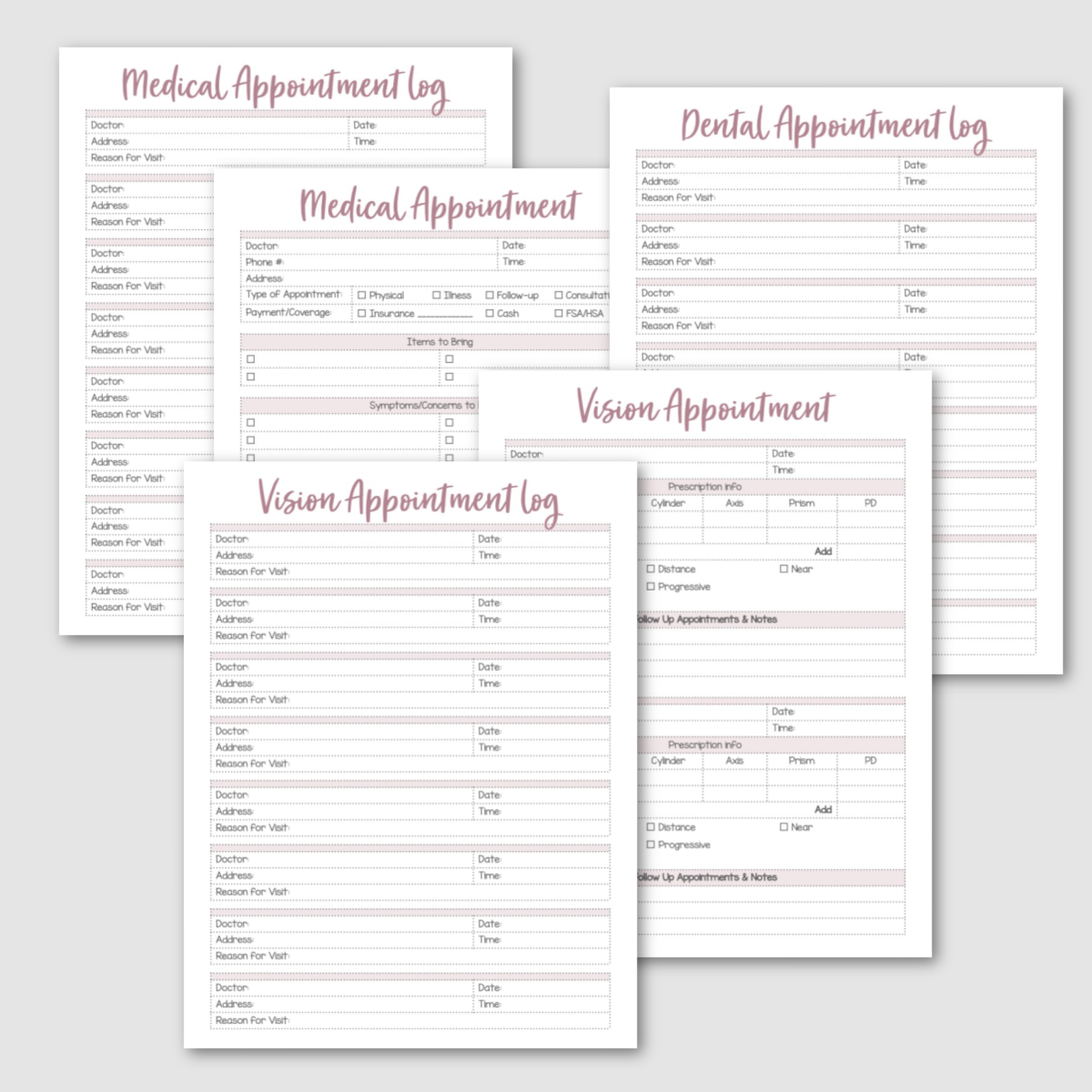free medical binder printables