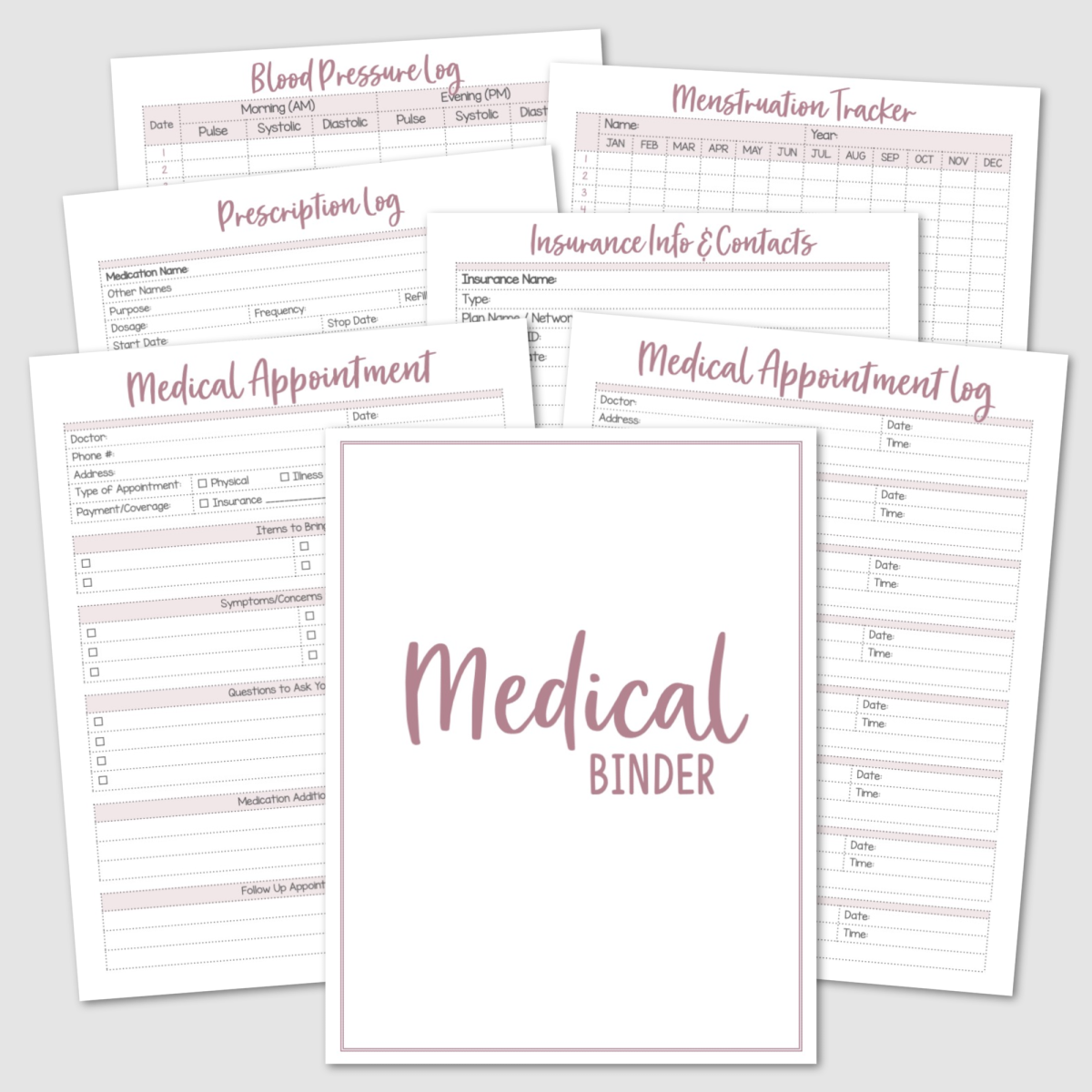 free medical binder printables