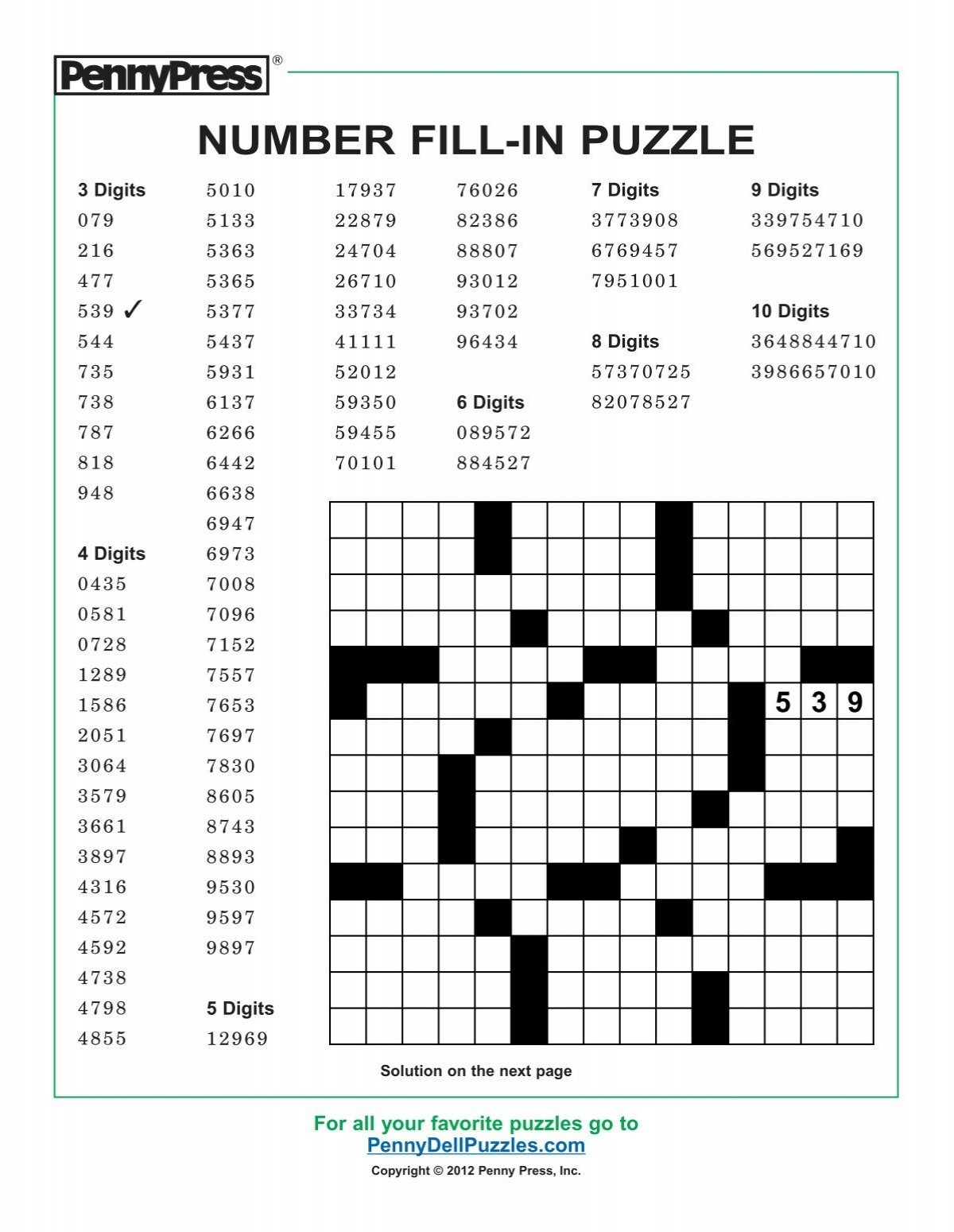 free fill in puzzles printable