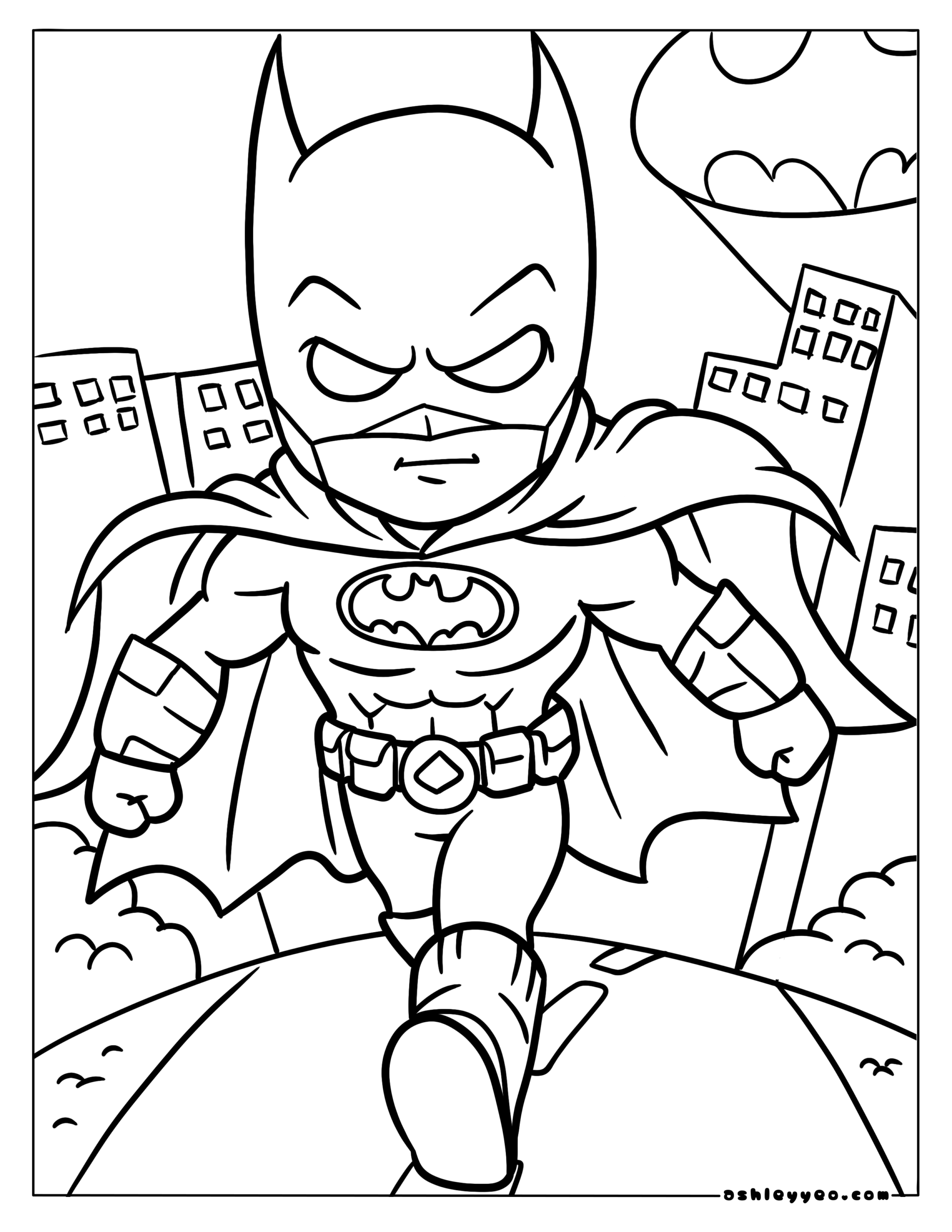 free batman printable coloring pages