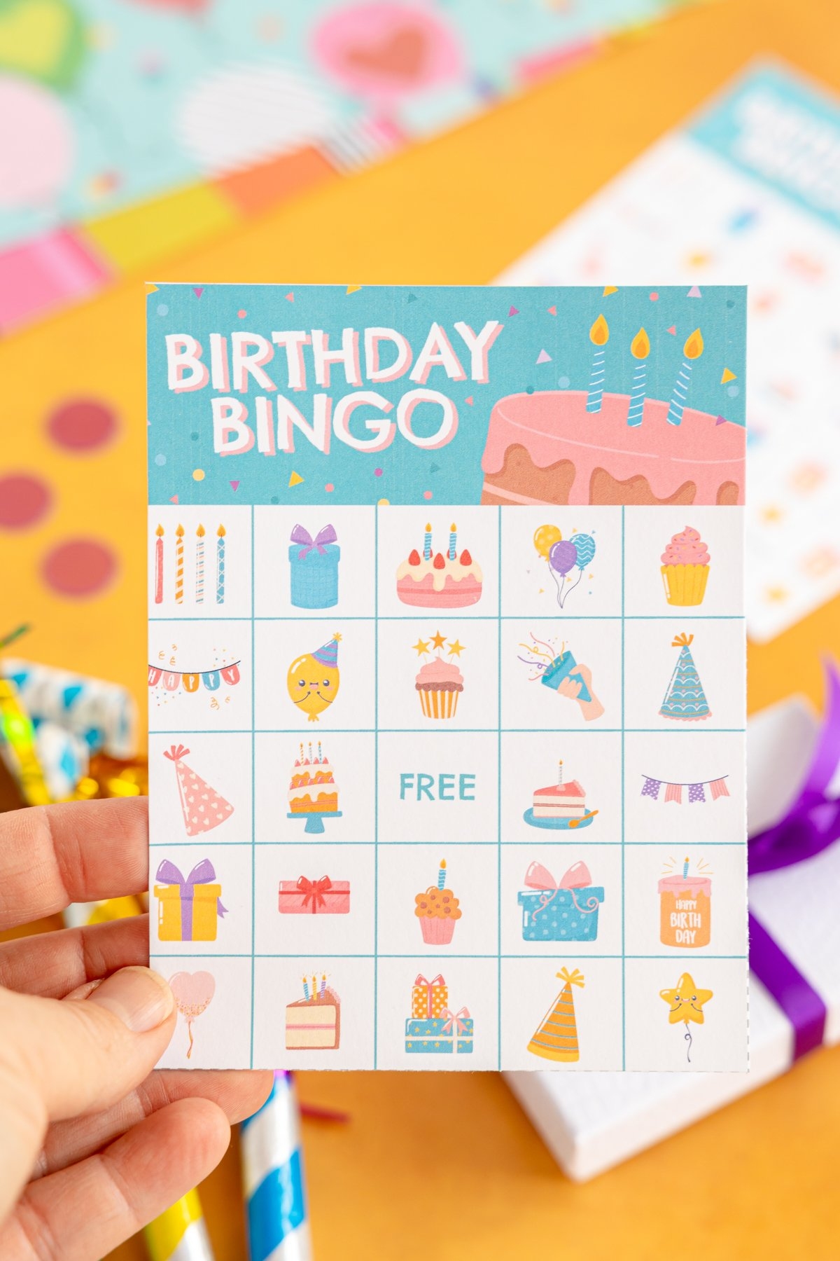 free printable birthday bingo